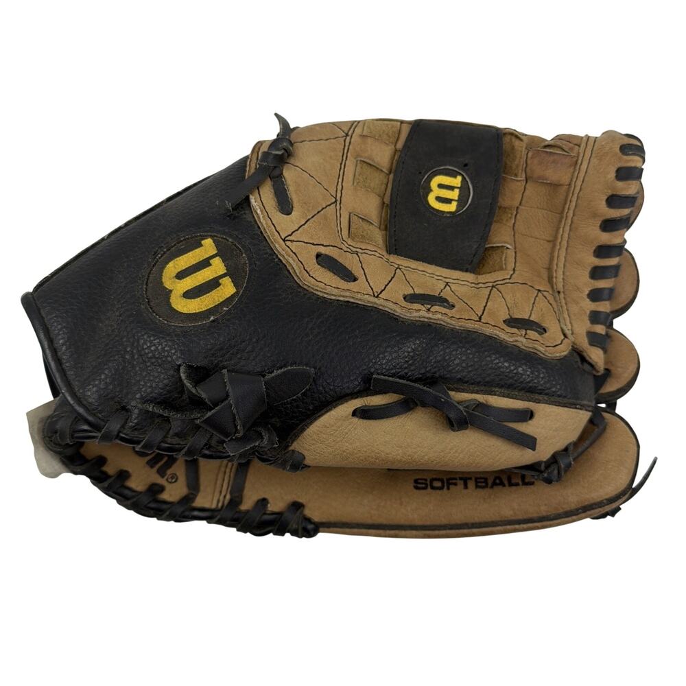 Wilson A360 12" Leather Baseball Softball Glove RHT Pocket Mitt Black